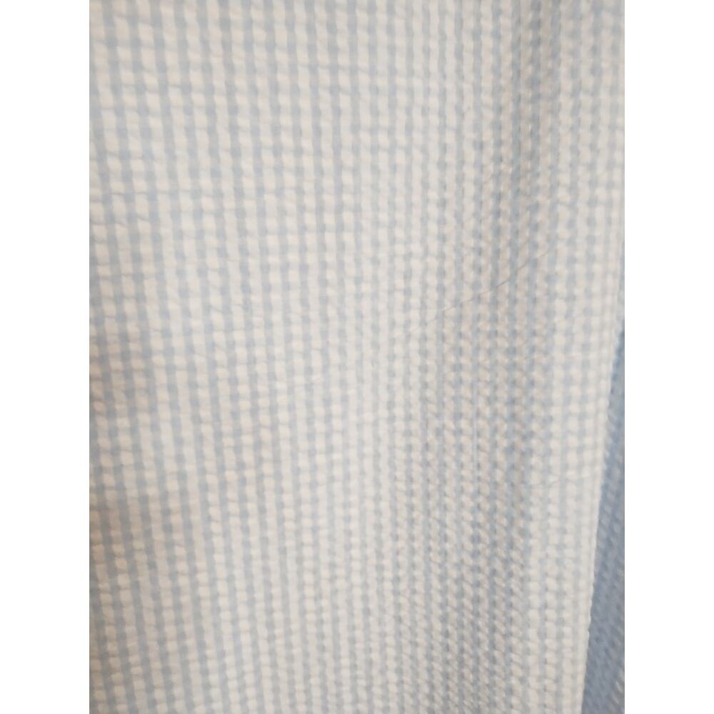 Basic Editions Housecoat/Duster Women's Size S Blue/White Seersucker - Picture 5 of 7